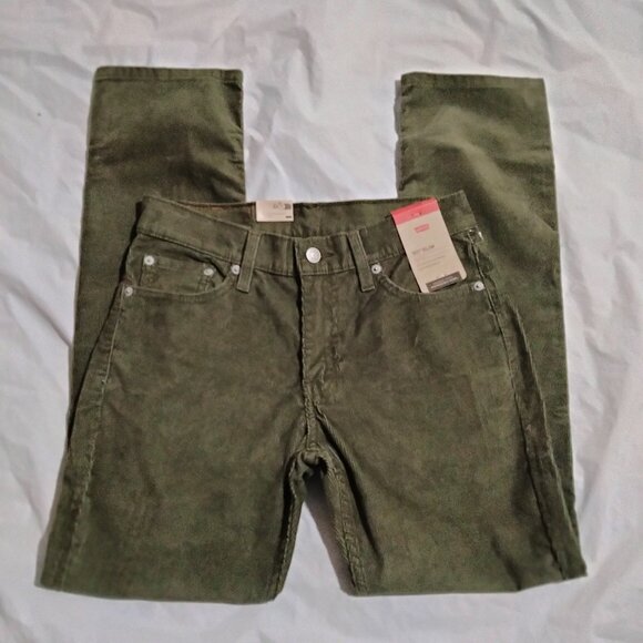 Levi's 511 Slim Fit Corduroy Pants Men's 29x30 Green Stretch - Picture 1 of 6